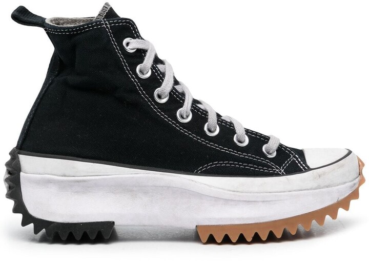 converse thick sole black