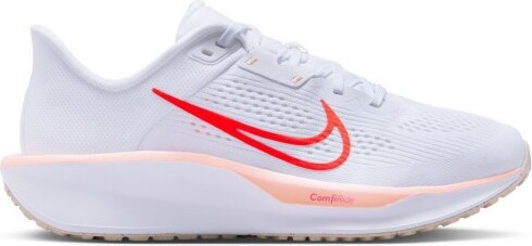 Women's Nike Quest 6 Running Shoes 8 Regular White/Bright Crimson-Washed Coral