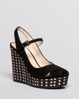 Thumbnail for your product : Tory Burch Peep Toe Wedge Sandals - Ollie