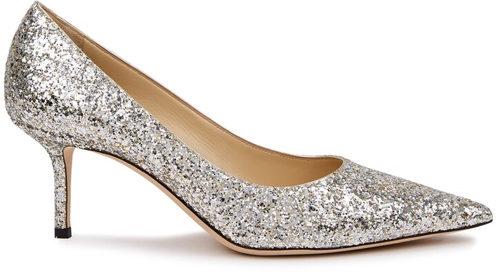 size 13 silver heels