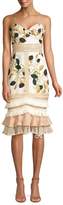 Thumbnail for your product : PatBO Fruta Printed Fitted Midi Dress