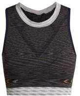 Thumbnail for your product : Lndr - Space Seamless Cotton Blend Crop Top - Womens - Dark Grey