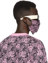 Thumbnail for your product : SSENSE WORKS SSENSE Exclusive Jeremy O. Harris Black & Pink Print Face Mask
