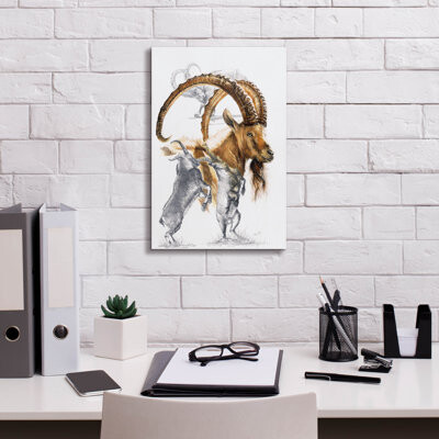 Millwood Pines Remaley Ibex On Canvas by Barbara Keith Print