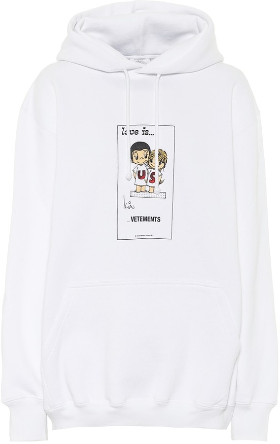 vetements white hoodie