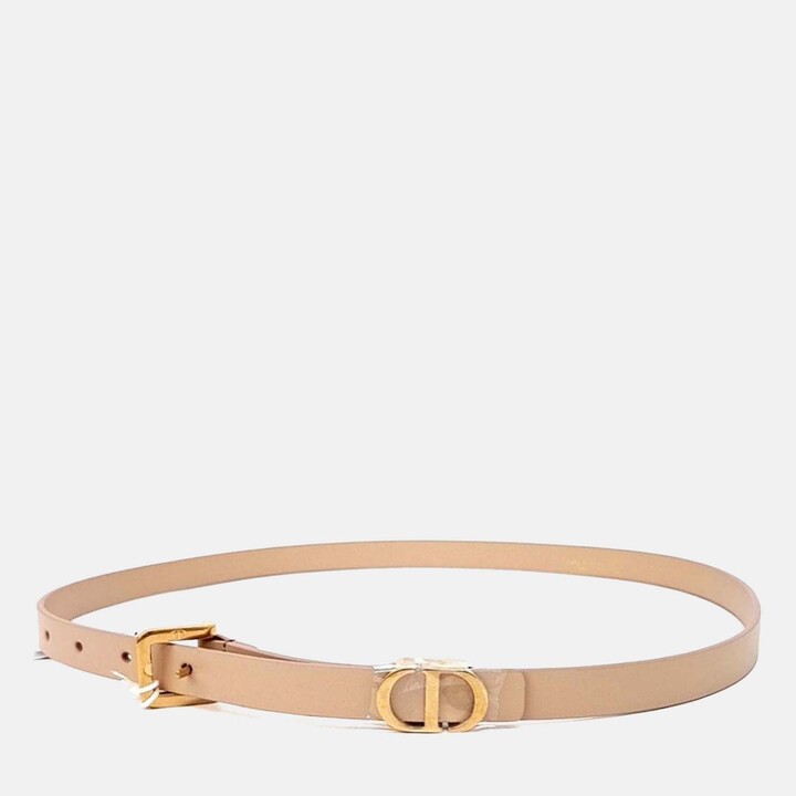 Christian Dior Leather Sand Rose Belt