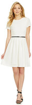 Thumbnail for your product : Calvin Klein Petite Textured Eyelet Fit-and-Flare Dress