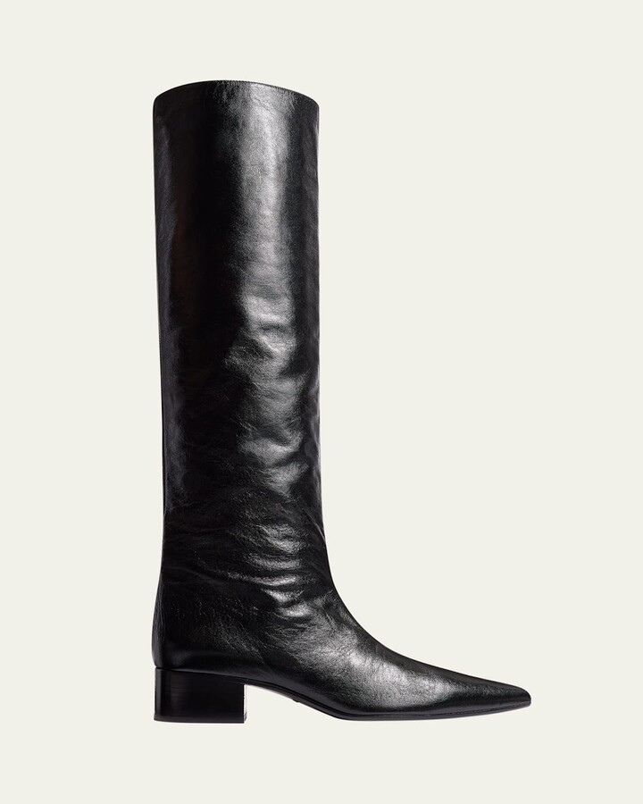KHAITE Andee Leather Knee Boots