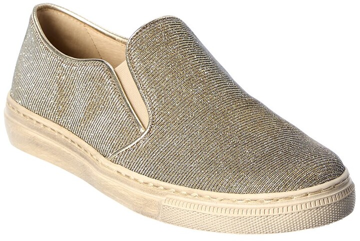 gold slip on sneakers womens