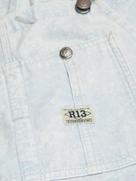 Thumbnail for your product : R 13 Cropped Denim Overalls