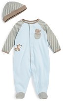 Thumbnail for your product : Little Me 'Woodland' One-Piece & Hat (Baby Boys)