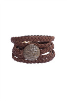 Thumbnail for your product : Heather Gardner - Sundial Diamond Leather Braided Bracelet