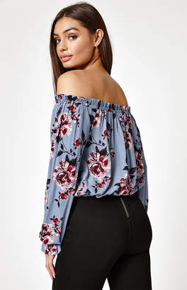 KENDALL + KYLIE Kendall & Kylie Drawstring Off-The-Shoulder Top