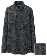 Thumbnail for your product : Uniqlo WOMEN Silk Printed Long Sleeve Blouse