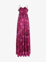 Balenciaga Summer sleeveless floral jacquard silk gown