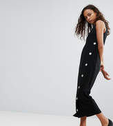 Thumbnail for your product : ASOS Petite Sleeveless Maxi Dress With Popper Detail