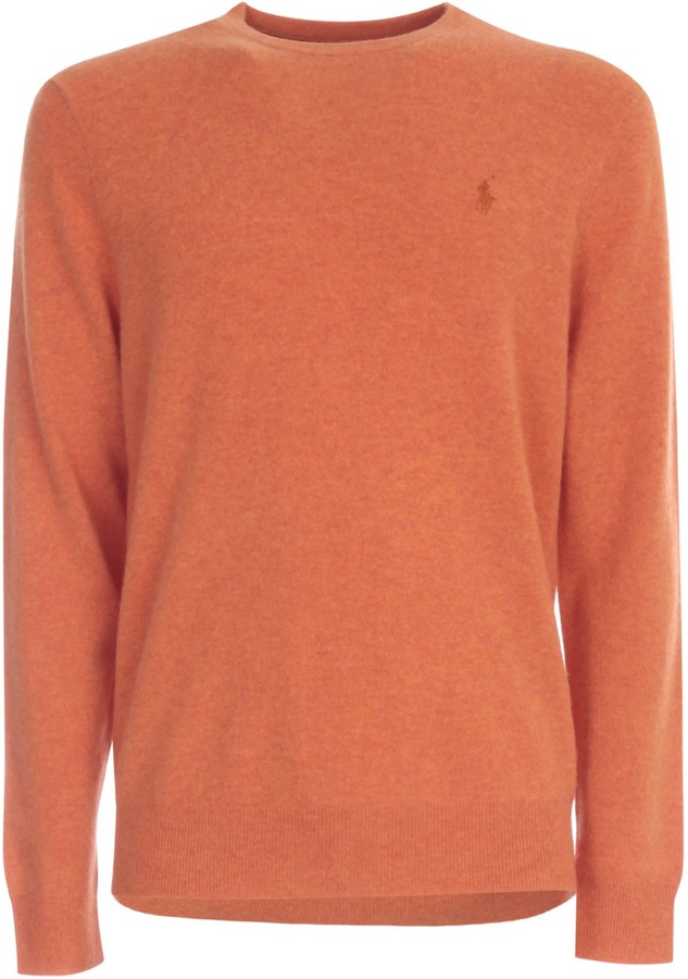orange polo sweater