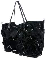 Thumbnail for your product : Valentino Ponyhair Floral Tote