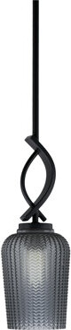 Ivy Bronx Cavella Stem Hung Mini Pendant Shown In Matte Black Finish With 5\