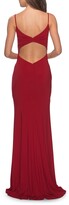 Thumbnail for your product : La Femme Ruched Jersey Trumpet Gown