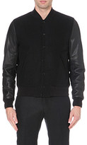 Thumbnail for your product : Sandro Varsity leather-detail jacket - for Men