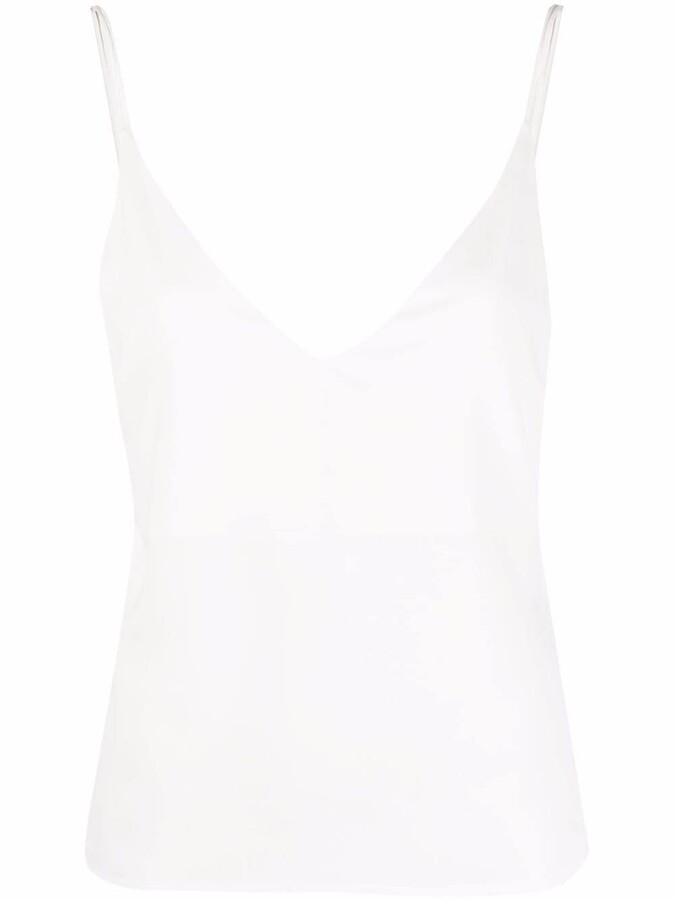 white spaghetti strap tank