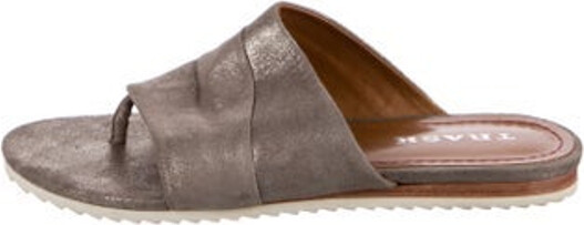 Trask Suede Slides Grey