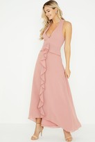 Thumbnail for your product : Little Mistress Ambrose Apricot Plunge Maxi Dress