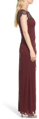 Xscape Evenings Petite Women's Ruched Jersey Gown