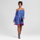 Thumbnail for your product : Xhilaration Women's Lace-up Cold Shoulder Babydoll Juniors')