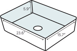 Legion Furniture Rectangular Vessel Bathroom Sink