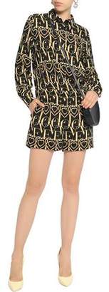 Love Moschino Printed Woven Playsuit