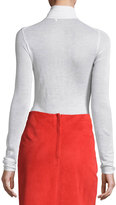 Thumbnail for your product : Gabriela Hearst Knit Cashmere-Silk Turtleneck Sweater, White