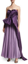Thumbnail for your product : Zac Posen Strapless Cutaway Gown, Amethyst
