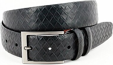 Torino Leather Company Italian Woven Embossed Calfskin Belt