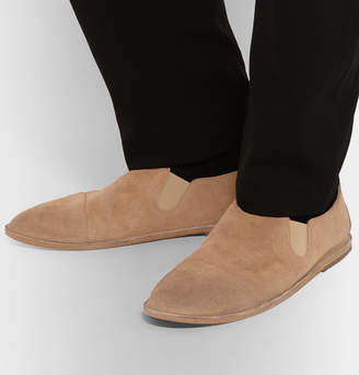Marsèll Cap-Toe Washed-Suede Loafers - Men - Tan