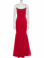 Thumbnail for your product : Mestiza New York Lace Pattern Long Dress Red
