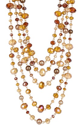 Carolee 5 Row Beaded Necklace