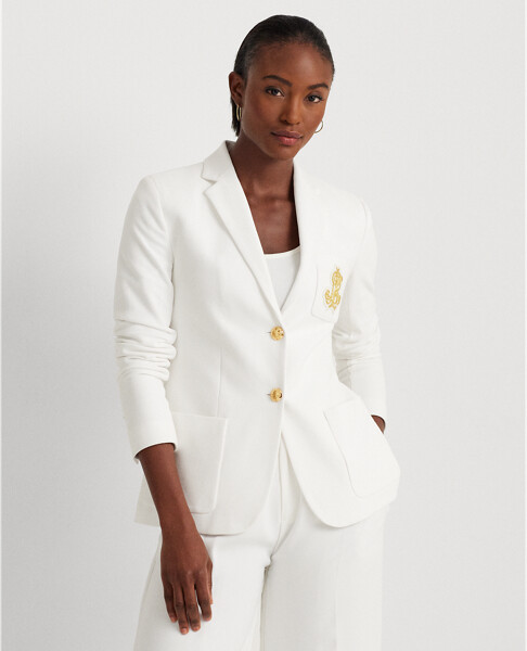 Ralph Lauren Knit Blazer Women Double Knit Jacquard Blazer Ralph Lauren  Women's Wool Blazers