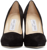 Thumbnail for your product : Jimmy Choo Black Suede & Patent Rudy Pumps