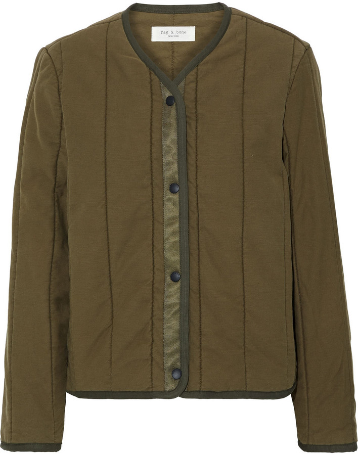 Rag & Bone Liner Quilted Slub Cottoncanvas Jacket ShopStyle