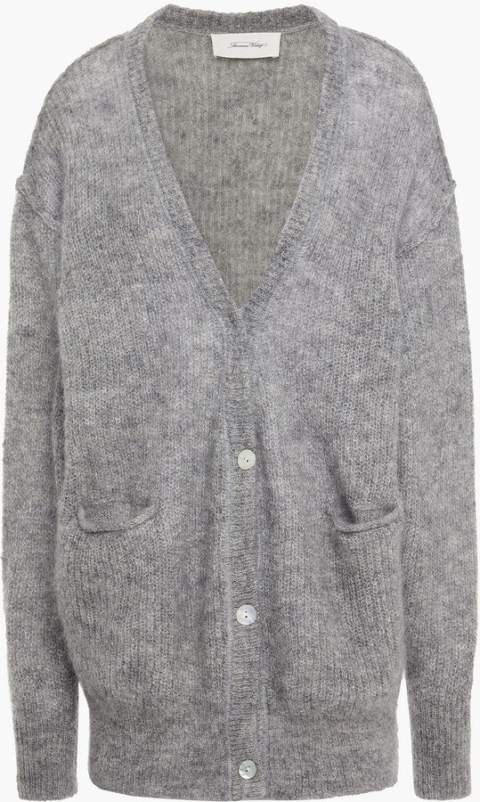American Vintage Zazow Mélange Brushed Knitted Cardigan - ShopStyle