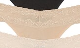Thumbnail for your product : Natori Bliss 3-Pack Perfection Lace Trim Thongs
