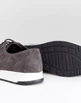 Thumbnail for your product : ASOS Design Casual Derby Shoes In Grey Suede With Ribbed Sole