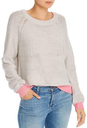 Aqua Color-Block-Trim Sweater - 100% Exclusive