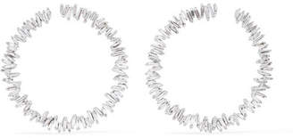 Suzanne Kalan Spiral 18-karat White Gold Diamond Hoop Earrings - one size