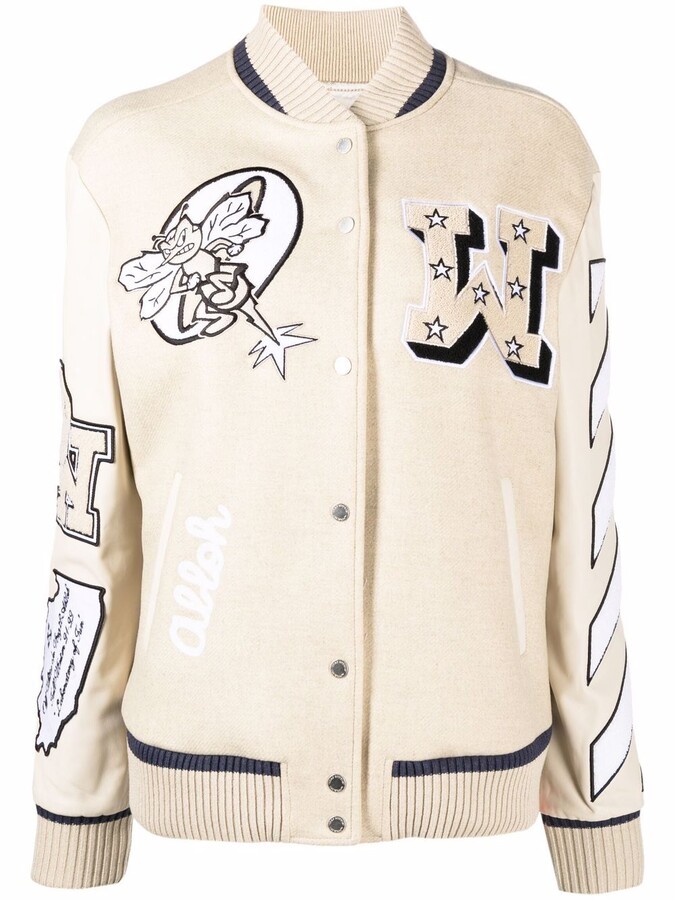 Off-White Patch-Detail Bomber Jacket - ShopStyle