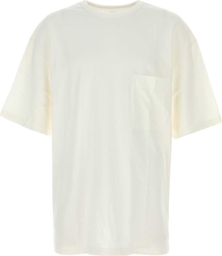 Lemaire White Cotton Blend Boxy Oversize T-shirt