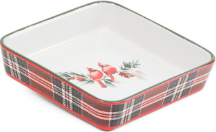 TJMAXX 9In Square Tartan Cardinals Baker
