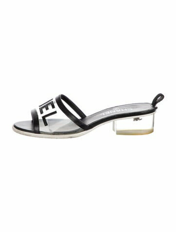 chanel transparent mules